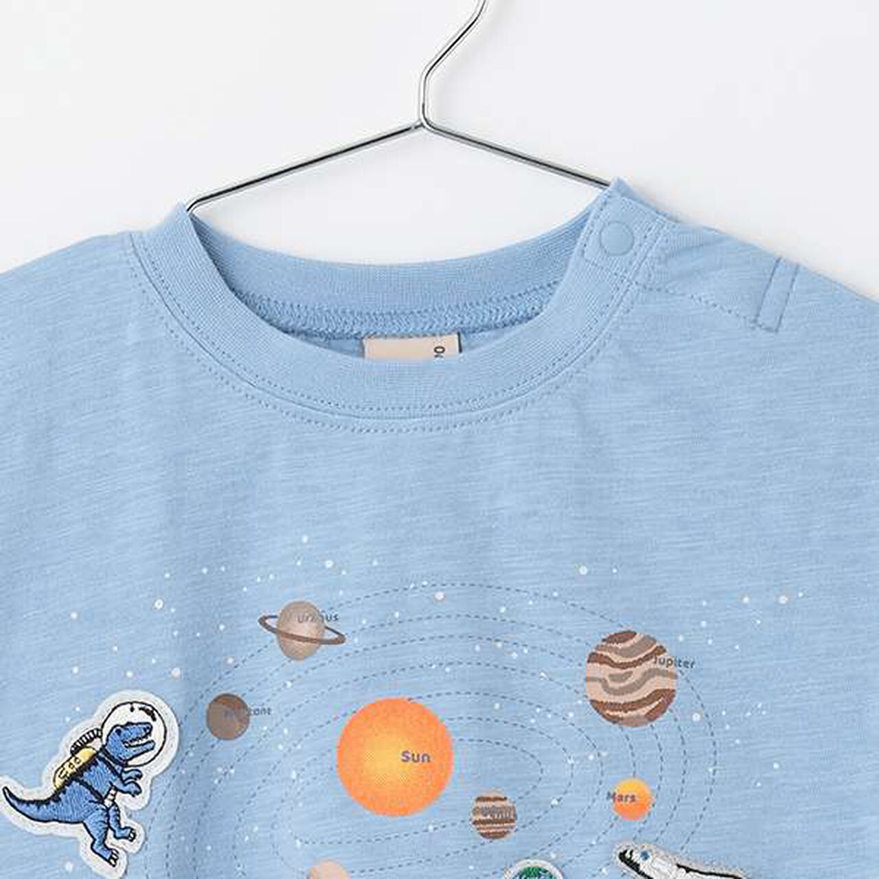 Anti-Stain Short Sleeve T-Shirt with Space Graphic,Off white, large image number 3