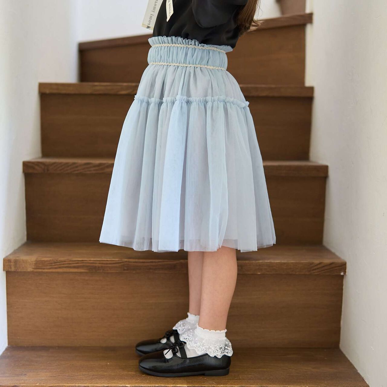 [Halloween] Gathered Tulle Skirt,Ivory, large image number 24