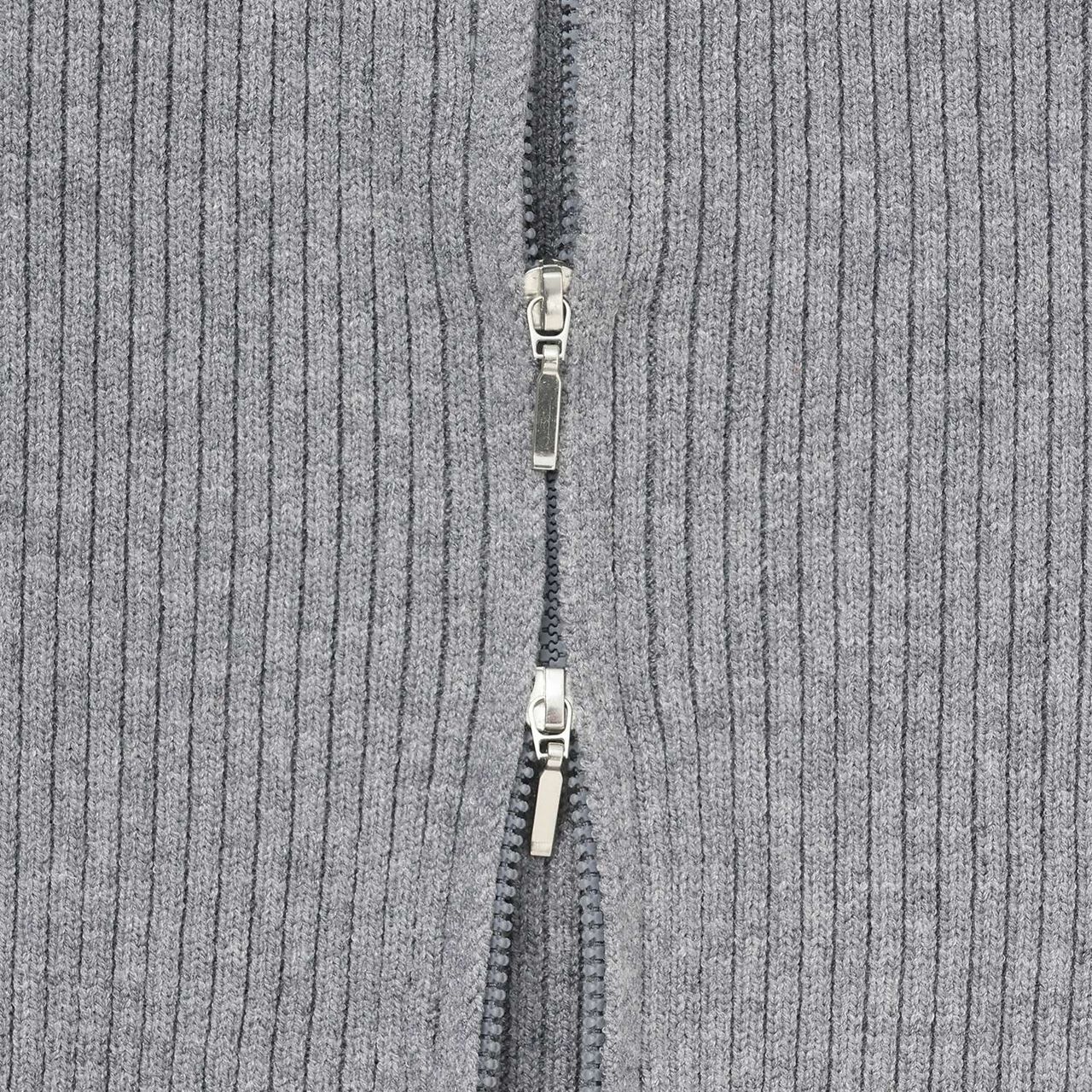 [LTXC] Washable Ribbed W Zipper Cardigan,Ivory, large image number 16