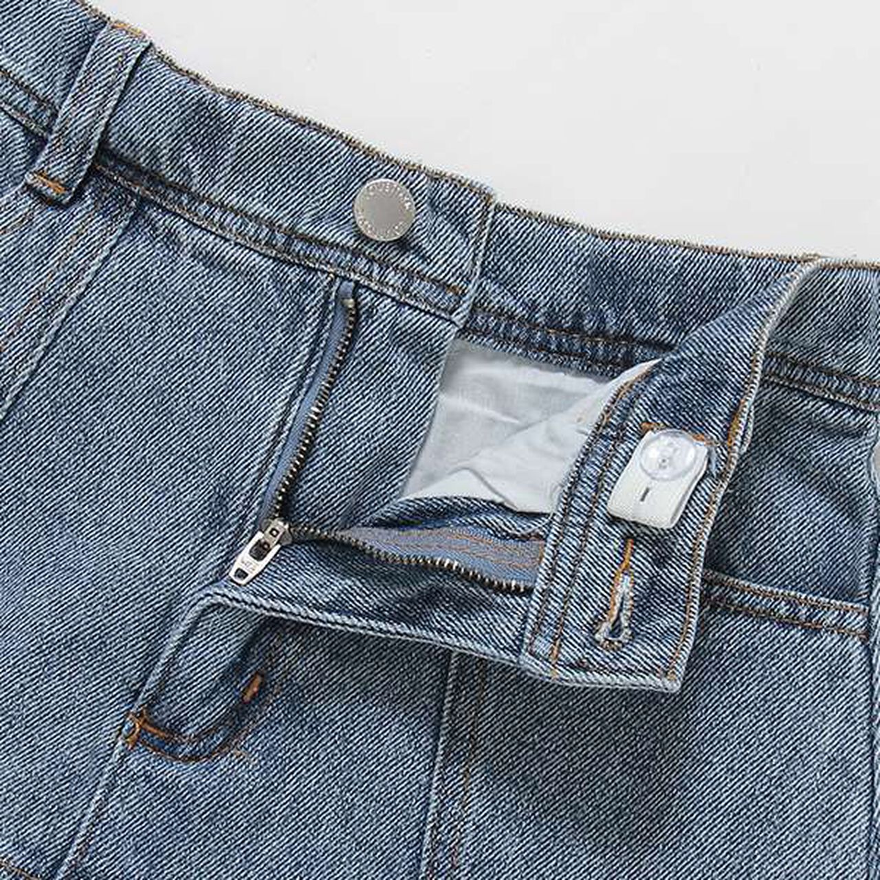 LTXC - Denim Box Pleat Skirt with Inner Shorts,Blue, large image number 11