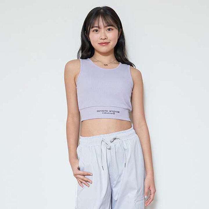 [LTXC] Quick-Dry Black Cropped Tank Top,Lavender, medium image number 7
