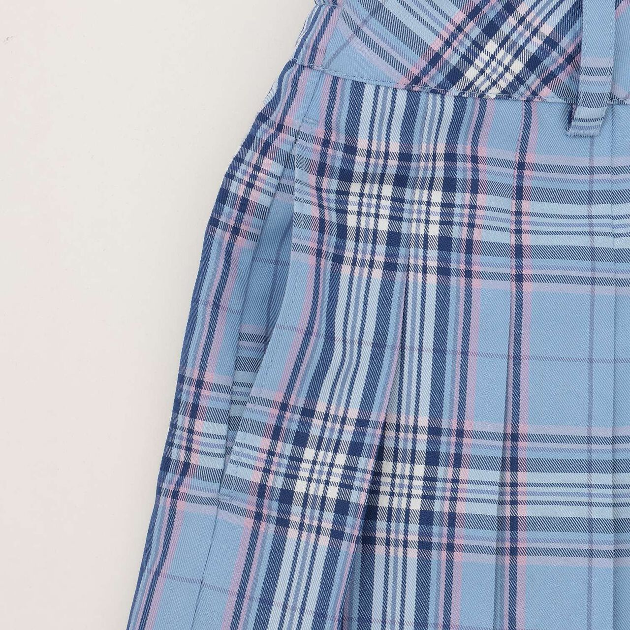 Lame Pleated Skirt with Belt,Sax blue, large image number 6