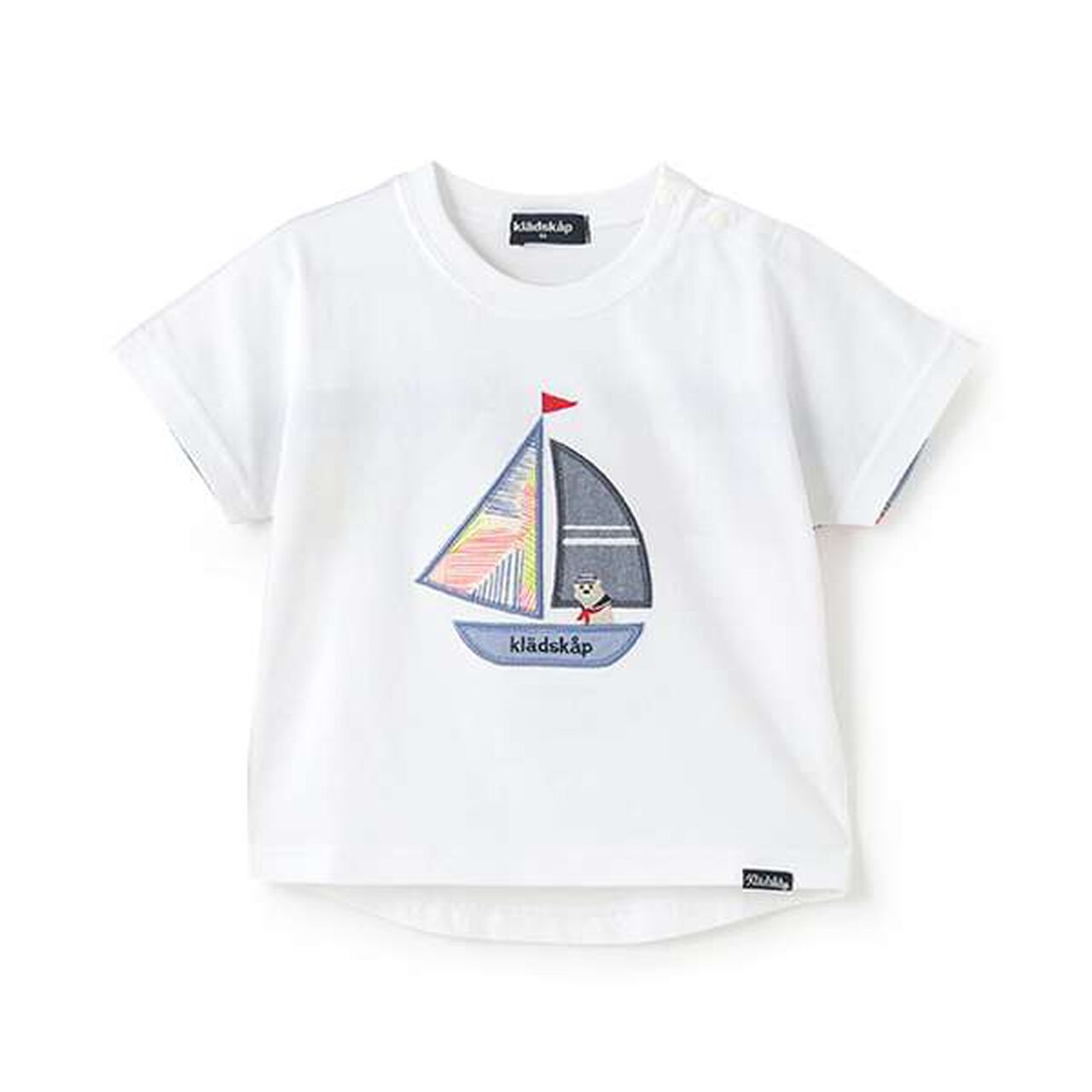 Yacht Appliqué Short Sleeve T-Shirt,Blue, large image number 11