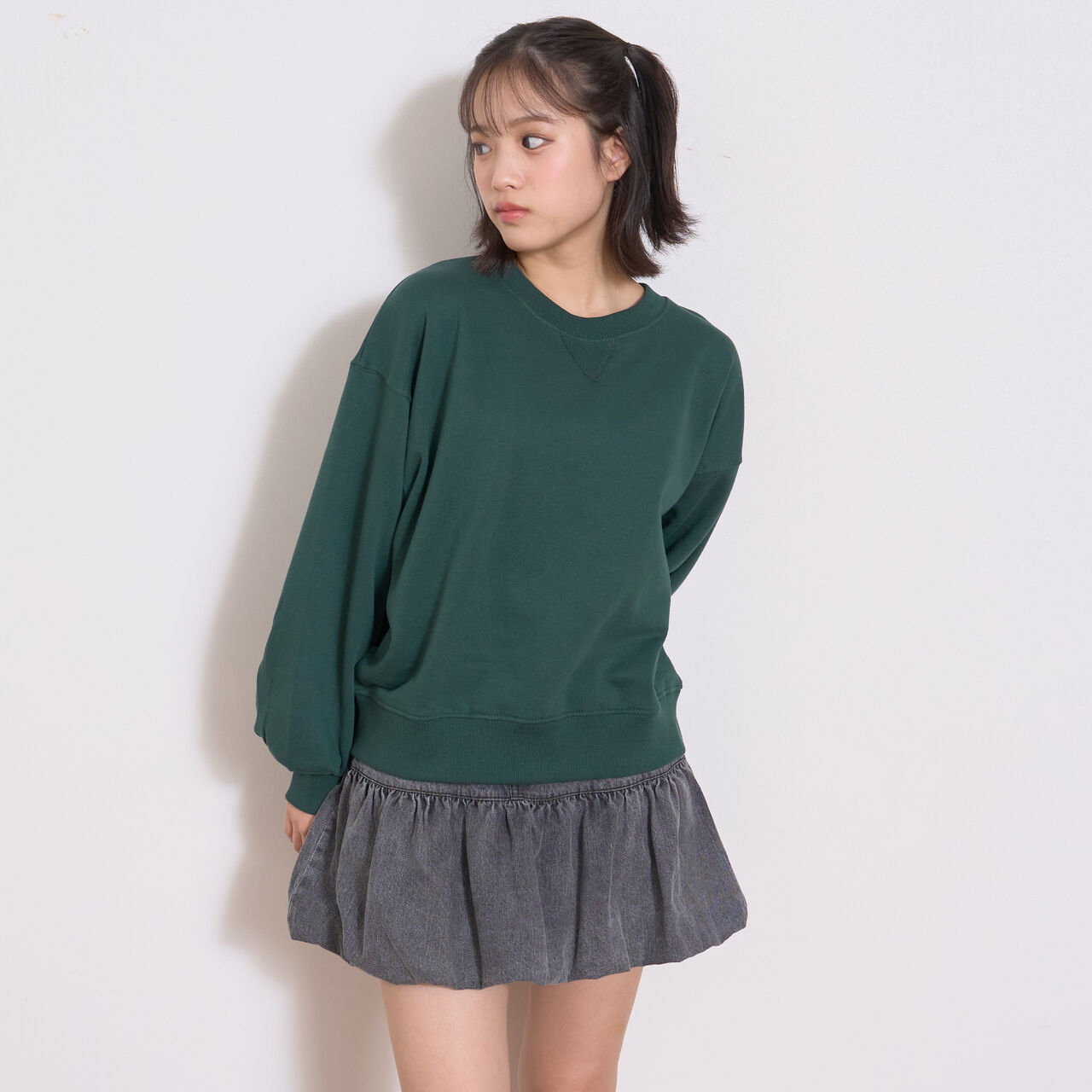 Wool Lined 100% Cotton Sweatshirt,Black, large image number 5