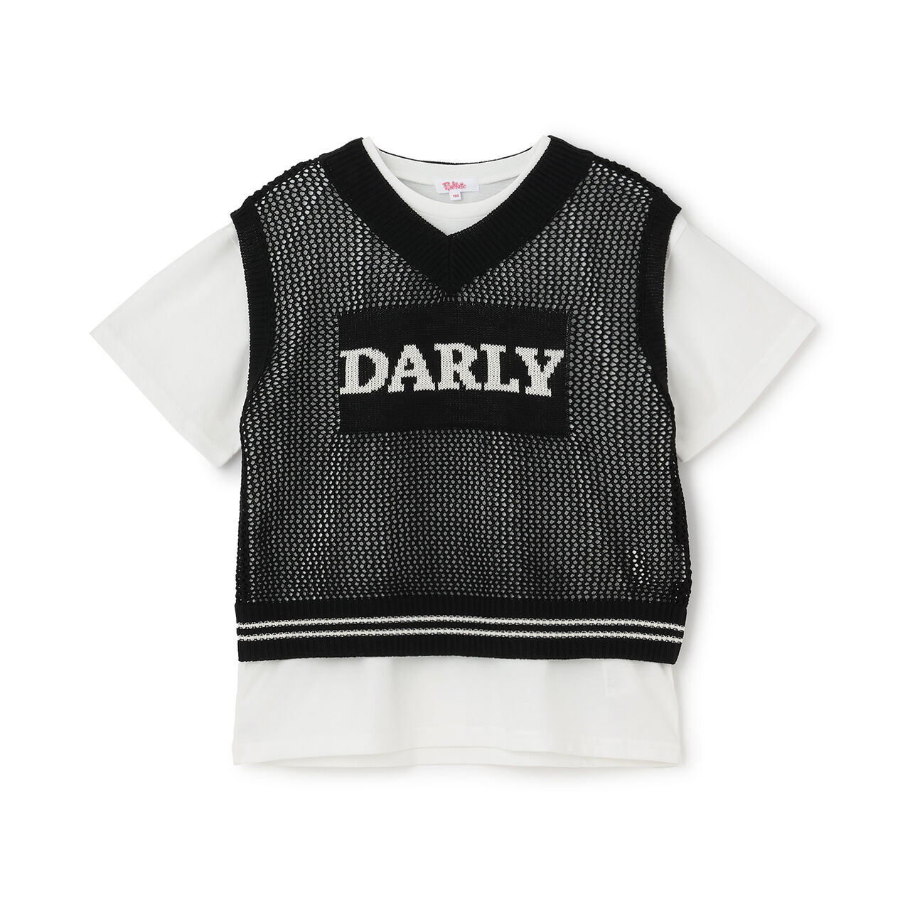 Washable Mesh Knit Vest + Short Sleeve T-Shirt,Sax blue, large image number 16