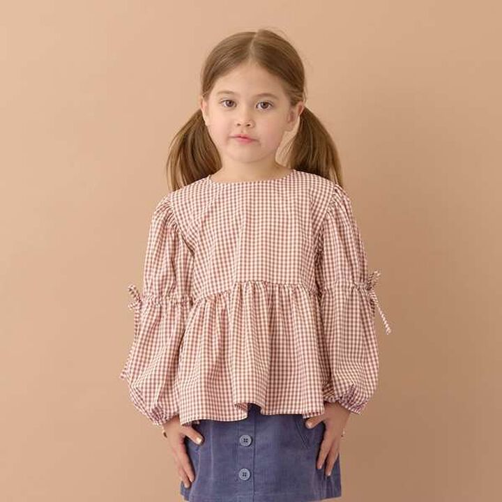 Voluminous Peplum Blouse,Brown, medium image number 0