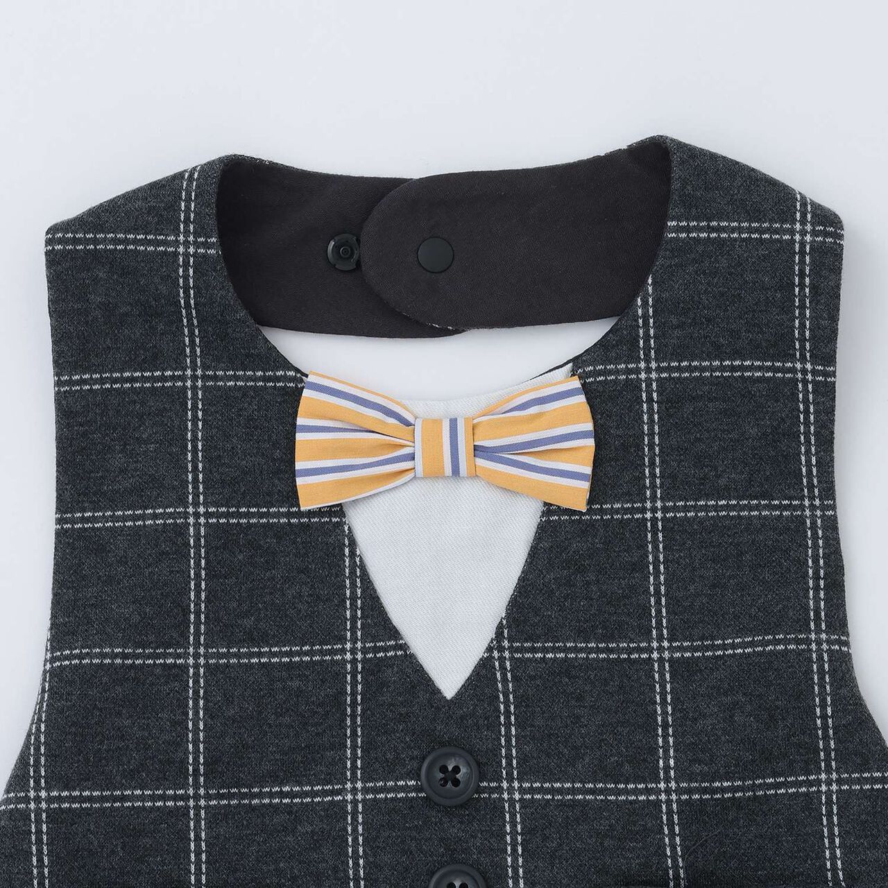 Coverall with Vest-Style Apron,Charcoal gray, large image number 7
