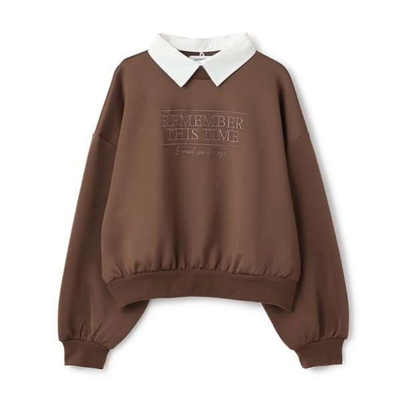 Collared Boxy Pullover,Mocha tea, large image number 15