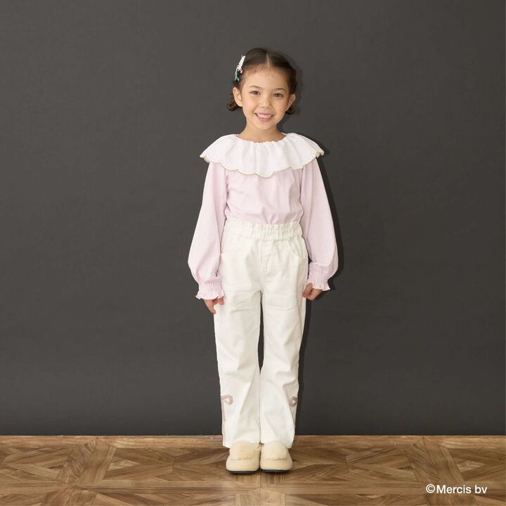 [Miffy] Soft Cotton Lace Collar Top,Light pink, medium image number 16