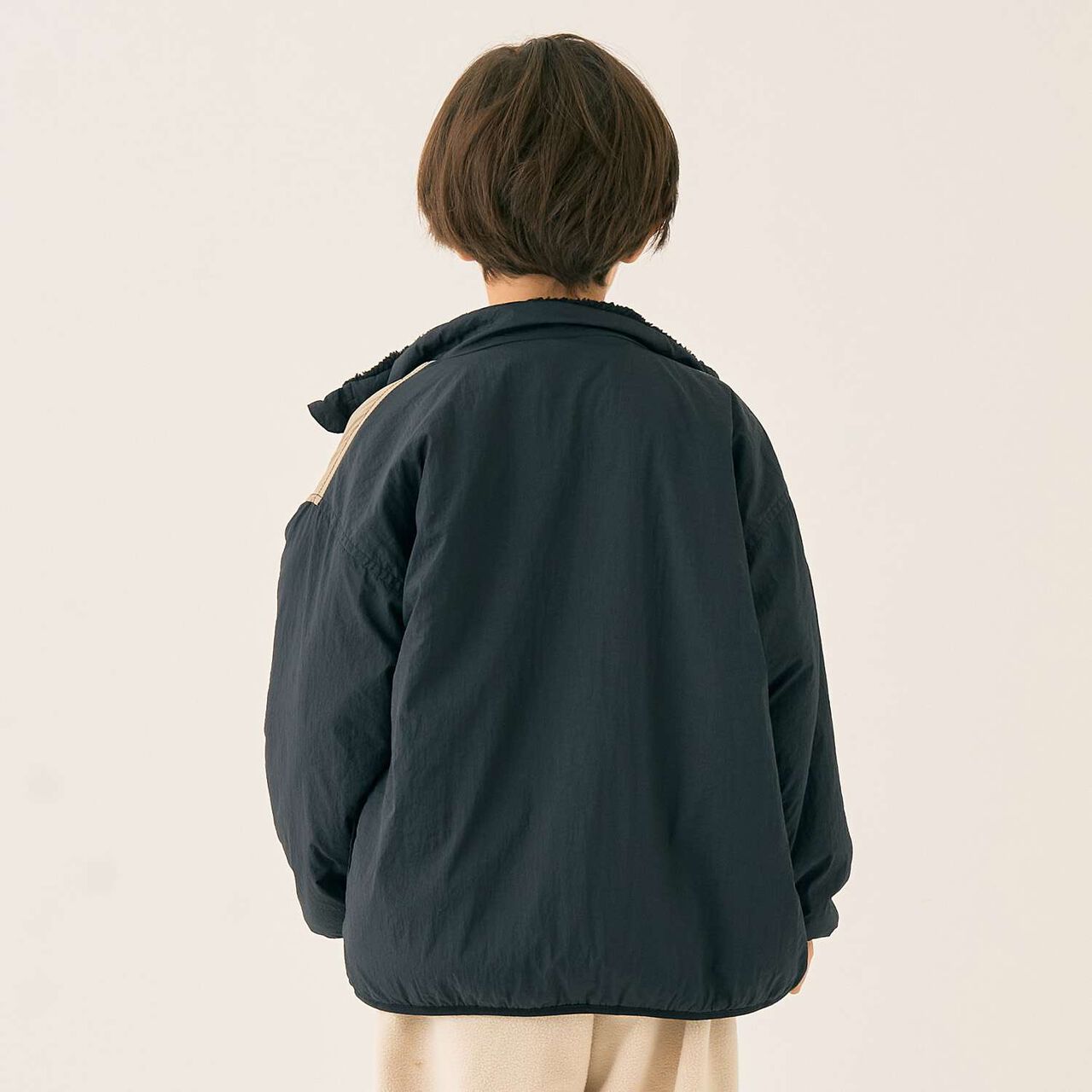 Reversible Color-Blocked Boa Outerwear,Black, large image number 30