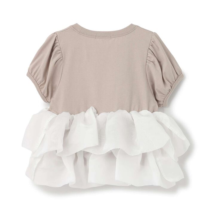 [100% Cotton] Cropped Organdy Docking Top for Girls [Kids] [Children's Clothing],Greige, medium image number 12