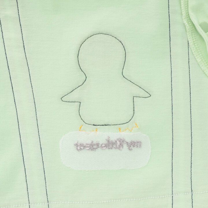 Animal Motif Short-Sleeve Coverall,Emerald green, medium image number 7