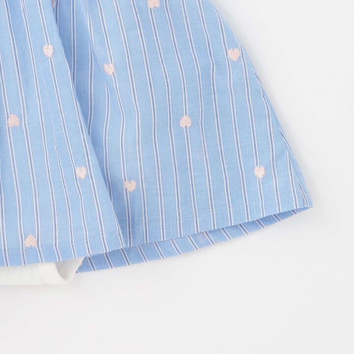 Link Heart Embroidery OP Romper,Light pink, medium image number 4