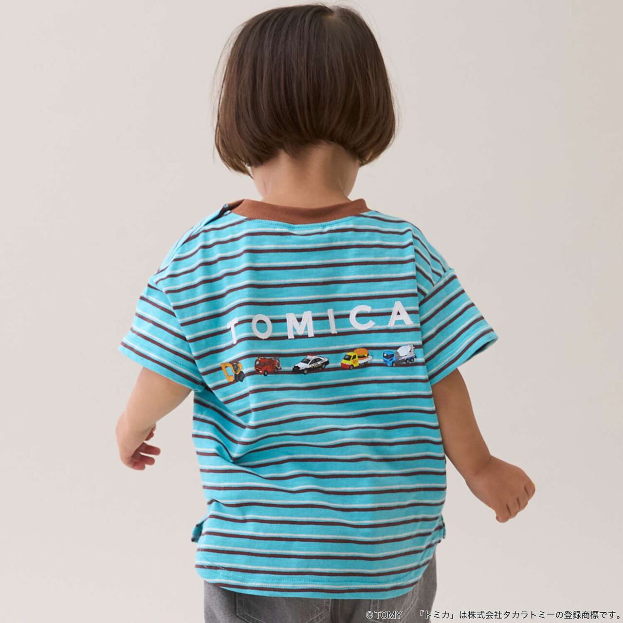 [TOMICA / Cool Touch] Multi-Stripe Short Sleeve T-Shirt,Orange, large image number 2