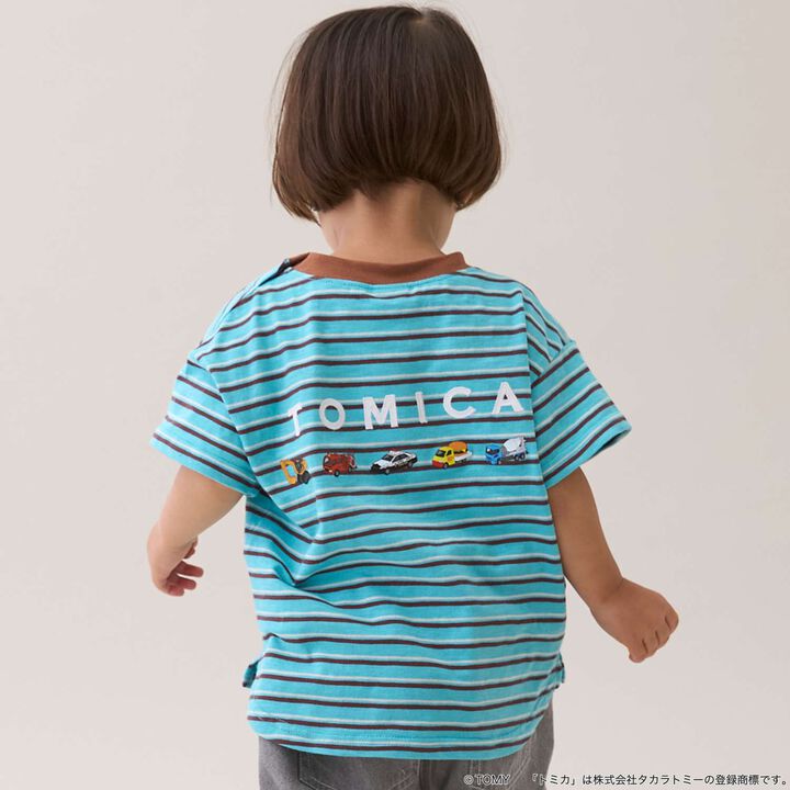 [TOMICA / Cool Touch] Multi-Stripe Short Sleeve T-Shirt,Orange, medium image number 2