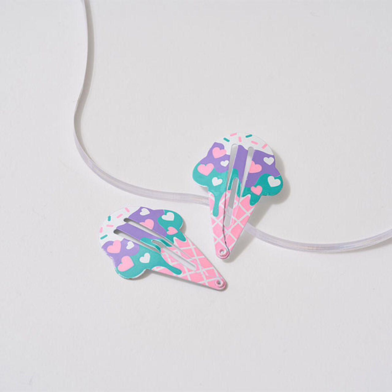 Ice Hair Clip 2P Set,Magenta, large image number 7