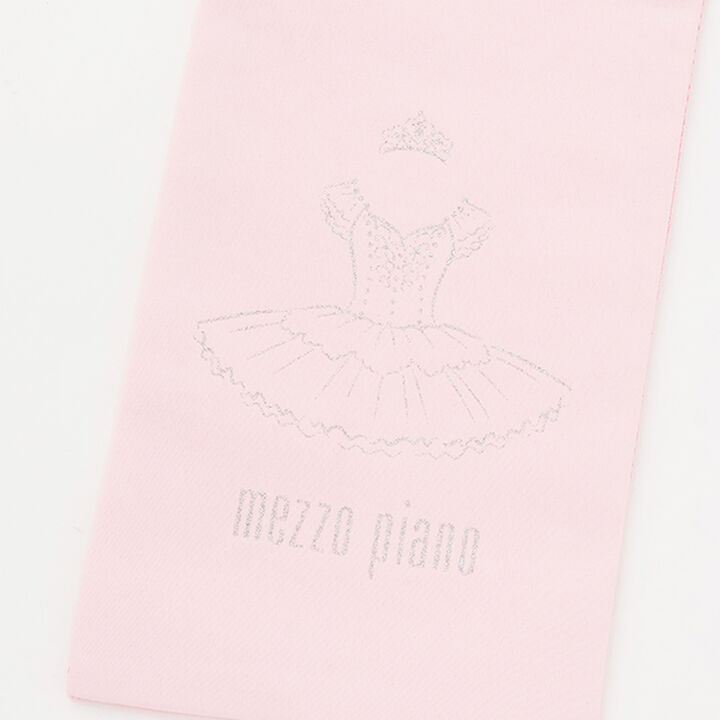 Ballet Motif Print Mesh Drawstring Bag for Shoes,Light blue, medium image number 3