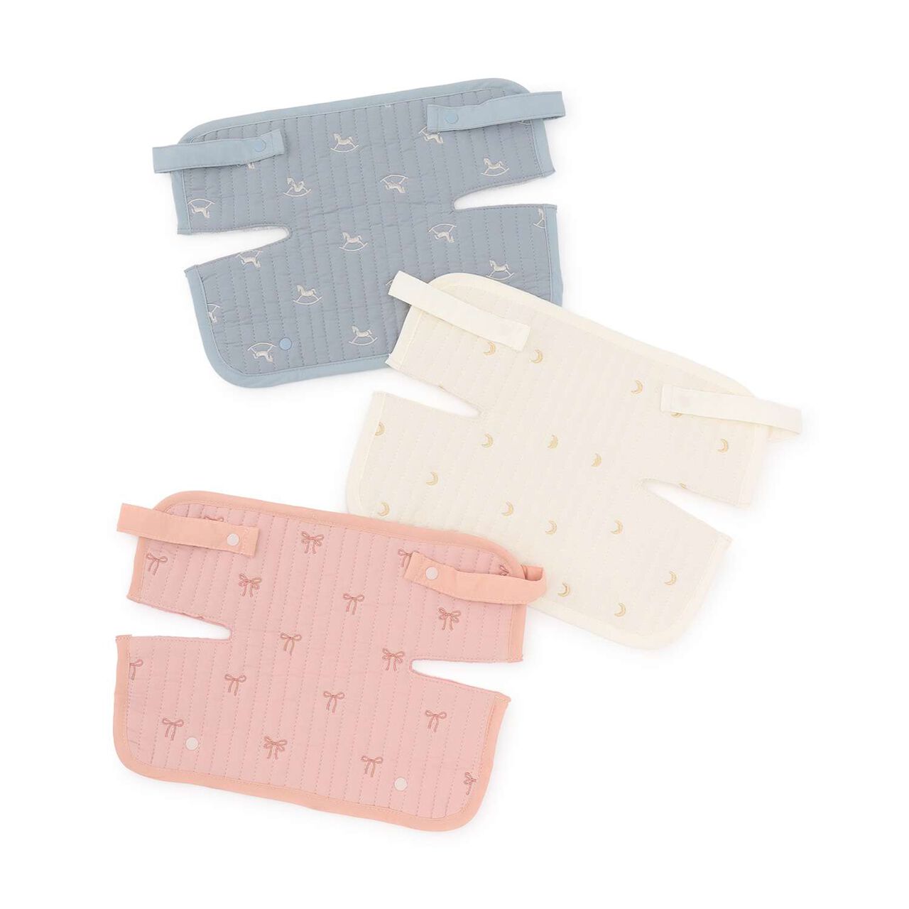 Quilted Embroidered Drool Cover,Light pink, large image number 5