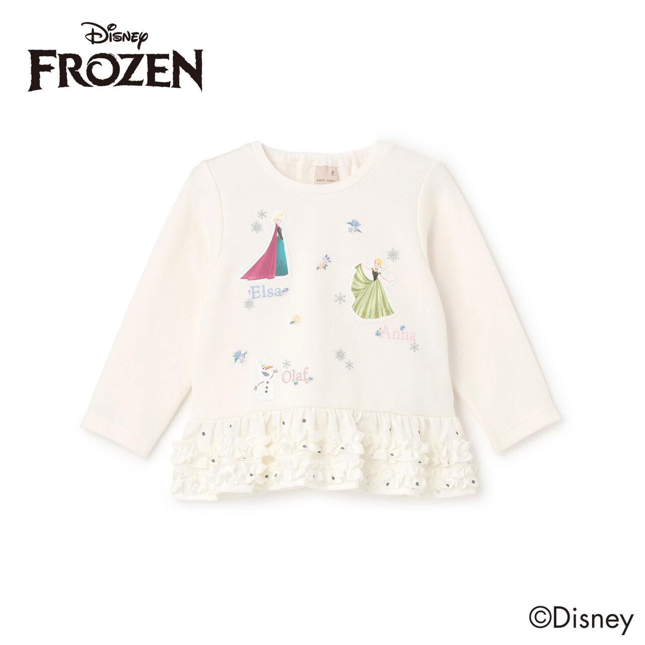 [Frozen] Peplum Long-Sleeve T-Shirt,Navy, large image number 5