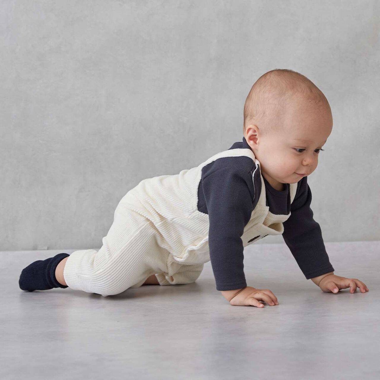 Animal-Style Overall Coverall,Beige, large image number 3