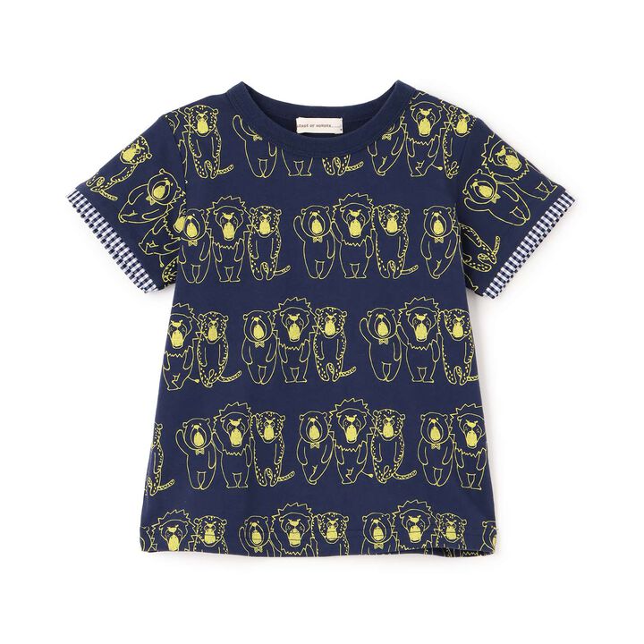 Three-Piece All-Over Pattern Short Sleeve T-Shirt,, medium