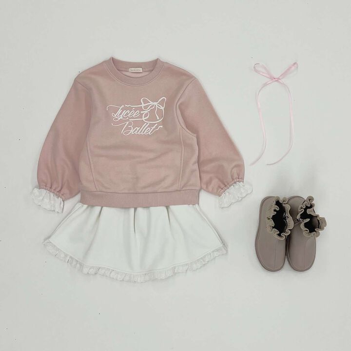 [Lycee Mine Ballet Series] Cuff Lace Sweatshirt,Cream, medium image number 16