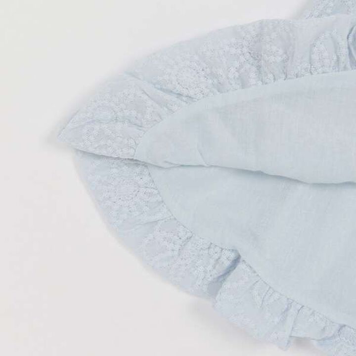 Lace Balloon One-Piece Dress,Sax blue, medium image number 5