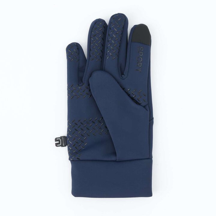 Reflective Logo Gloves,Navy, medium image number 1