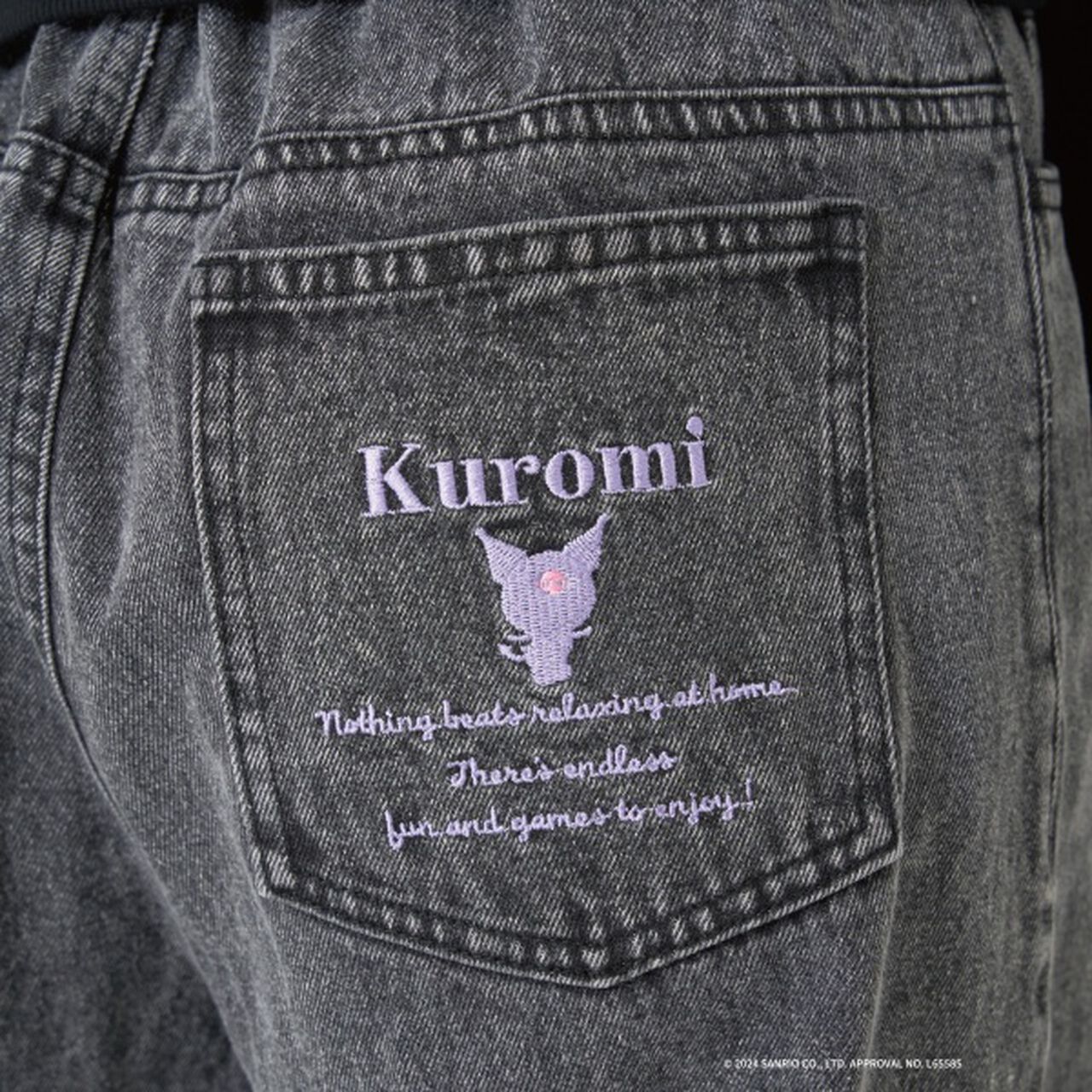 [Sanrio Characters] Embroidered Denim Pants,Emerald green, large image number 9