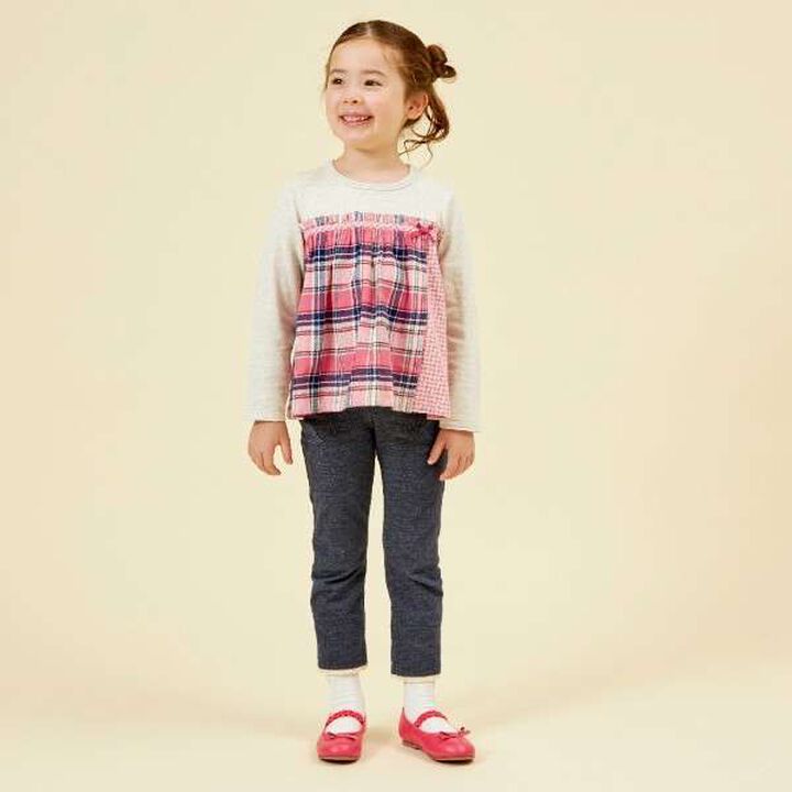 KP Cuffed Denim-Look Knit Twill Pants (100-160),Lavender, medium image number 4