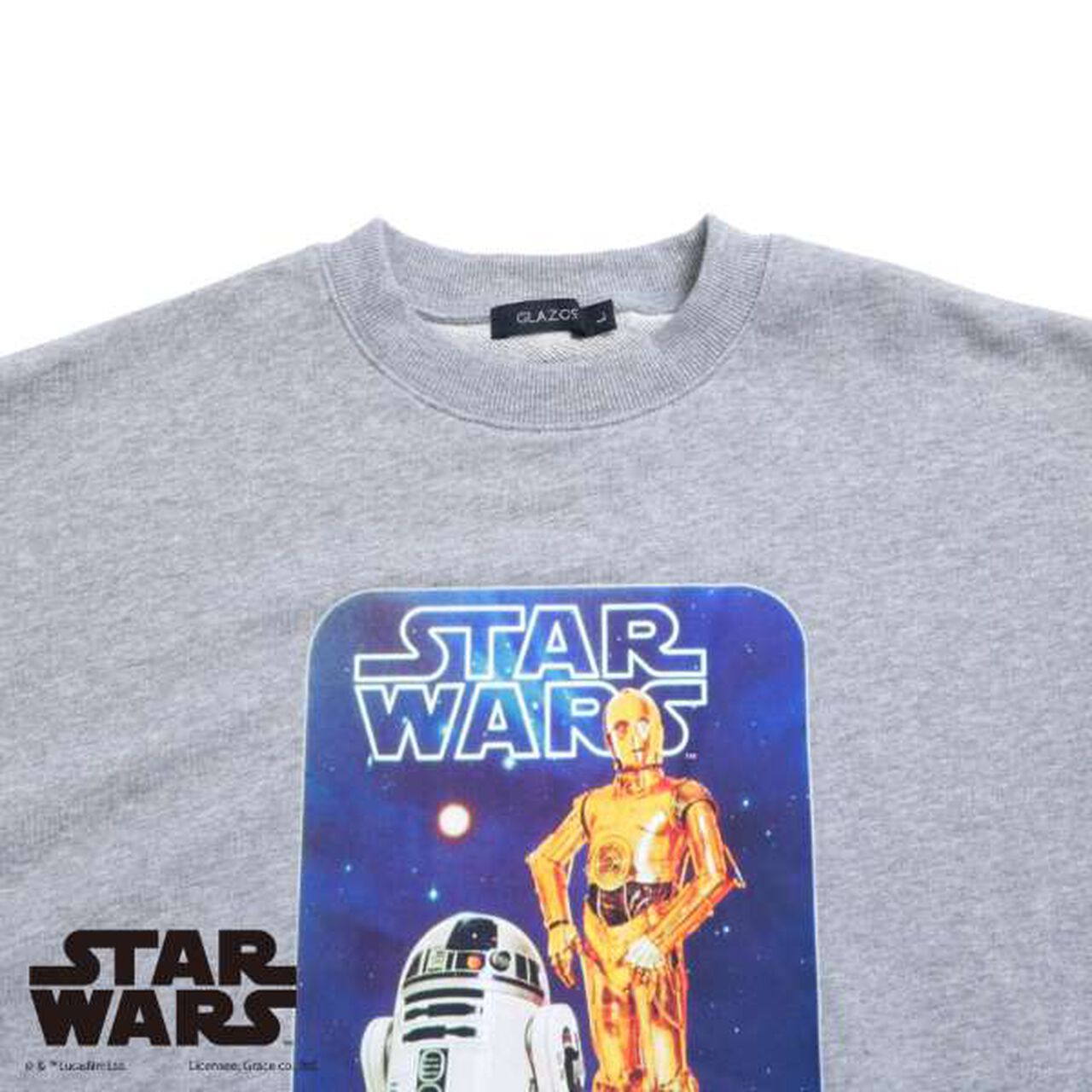 [STAR WARS] R2-D2 & C-3PO / Front Print Sweatshirt,Black, large image number 2