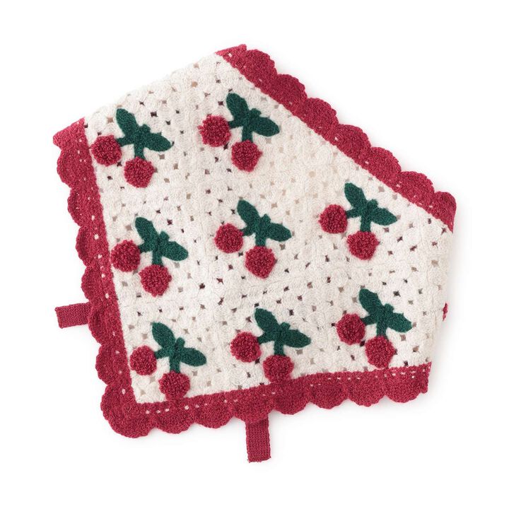 Black Crochet Scarf,Red, medium image number 5