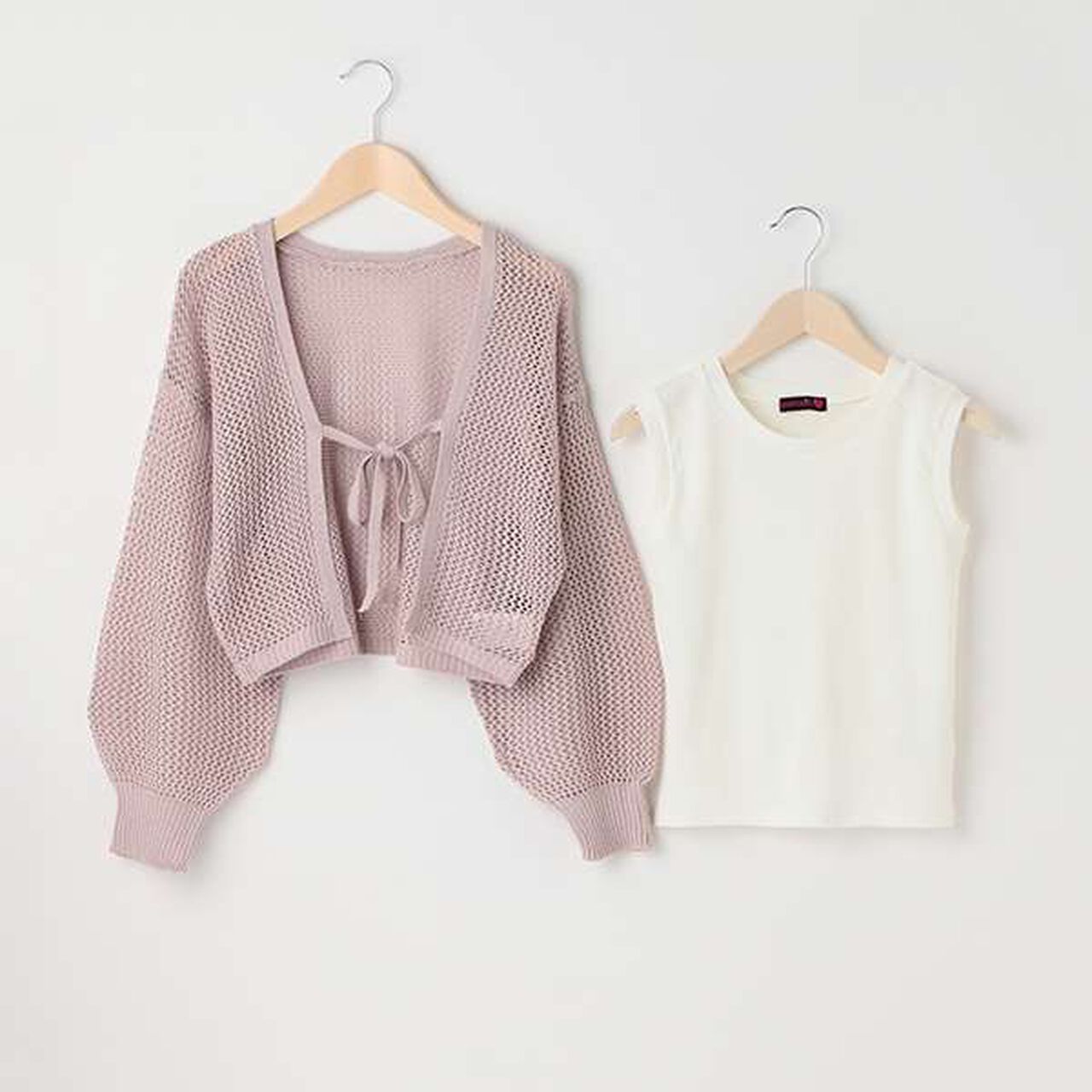 Mesh Bolero Inner Wear Set,Pink, large image number 12