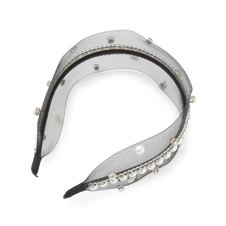 Sparkling Bijou Headband,Black, medium image number 3