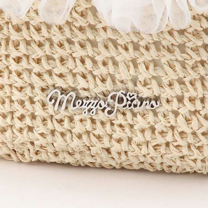 Frill Basket-Style Small Shoulder Bag,Light pink, medium image number 4