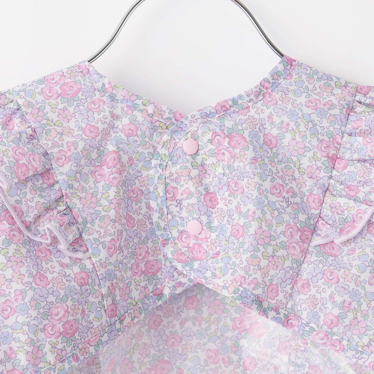 Little Flower Pattern Dining Smock,Pink, large image number 6