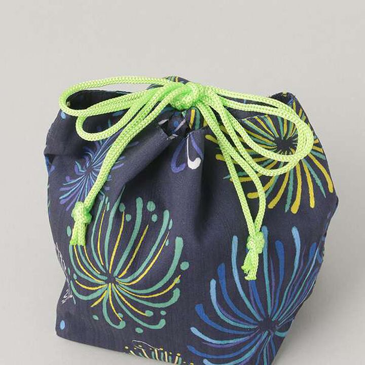 Fireworks Pattern Drawstring Bag,Off white, medium image number 8