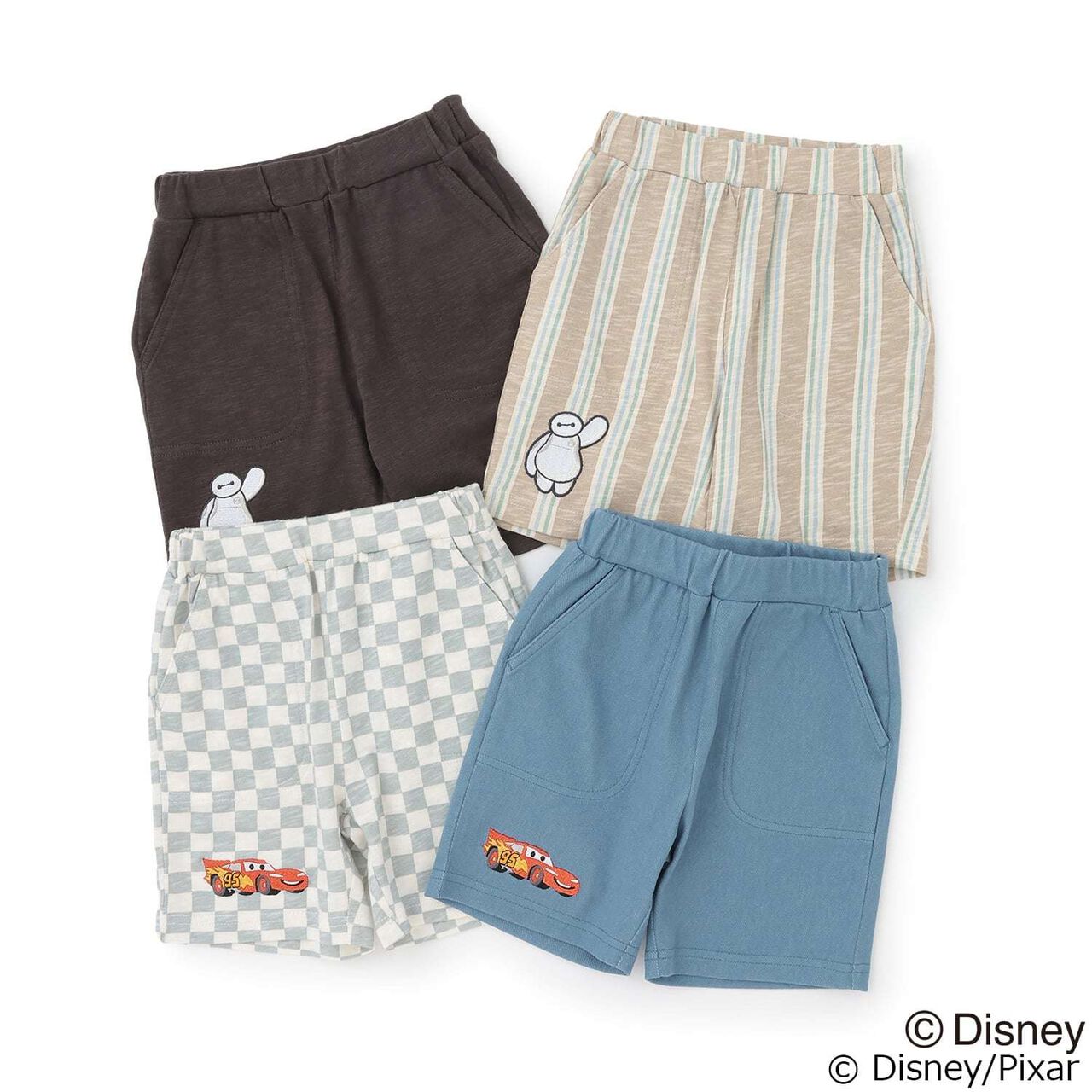 [Disney] [Disney/Pixar] Baymax / Cars Cut Half Pants,Striped, large image number 19