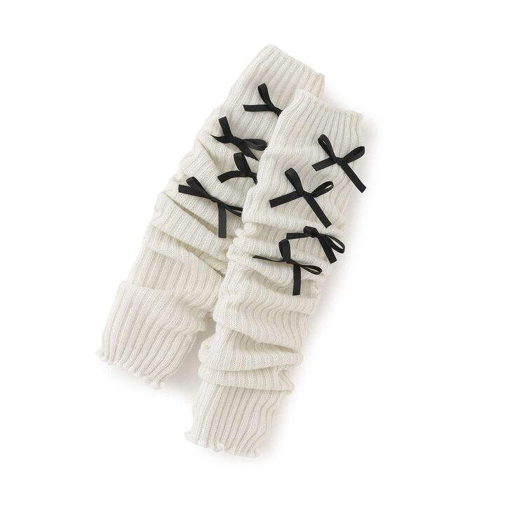 Leg Covers with Ribbon Detail,Pearl white, medium image number 3