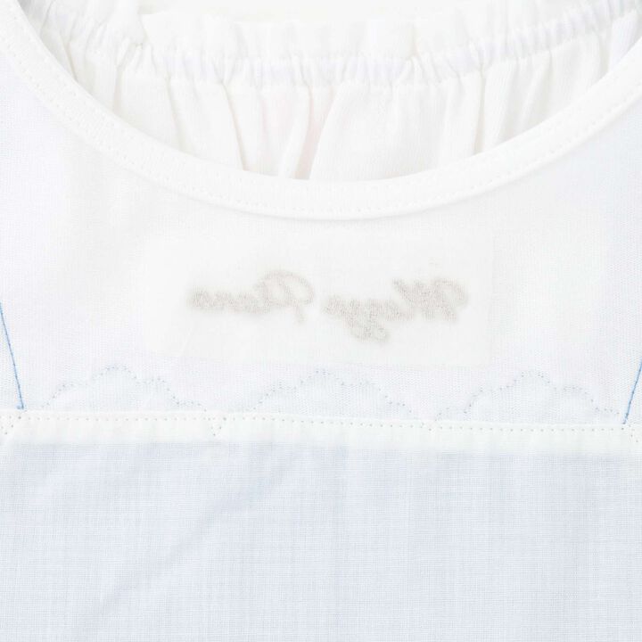 [Restocked] Cutwork Gingham Docking Dress,Sax blue, medium image number 3