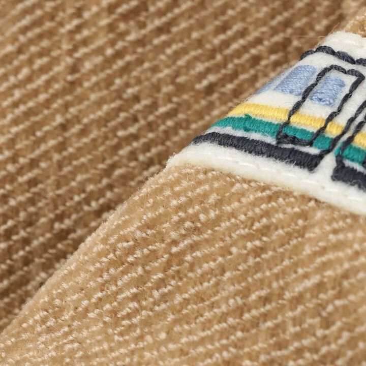 Train Patch Twill Bear Brushed Fabric Pants,Beige, medium image number 10