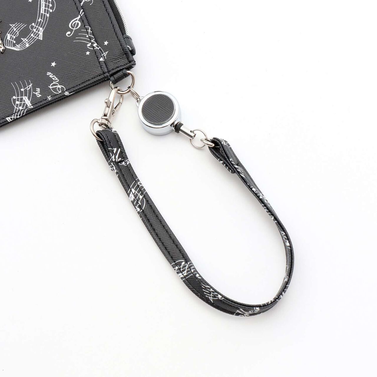 Musical Note All-Over Pattern Card Holder♪,Off white, large image number 2