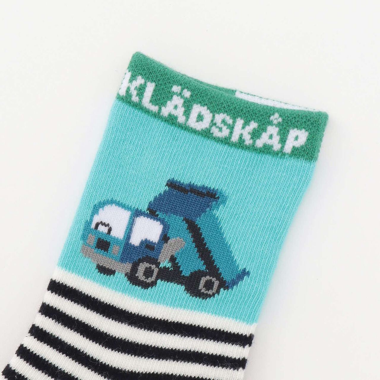 Work Vehicle Stripe Crew Socks,Top gray, large image number 1