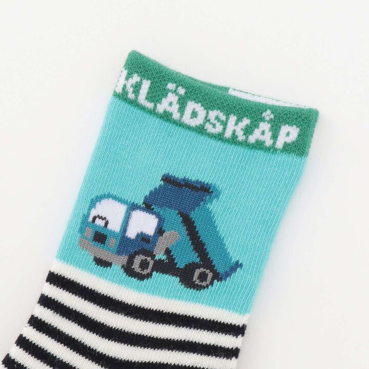 Work Vehicle Stripe Crew Socks,Top gray, medium image number 1