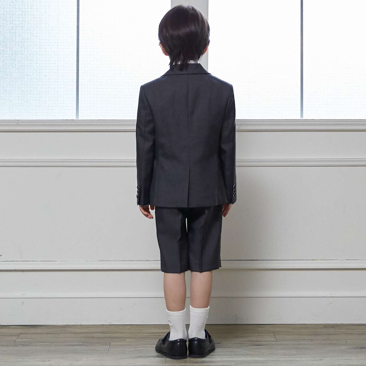 [Formal] Gray Jacket & Half Pants Set,Gray, large image number 2