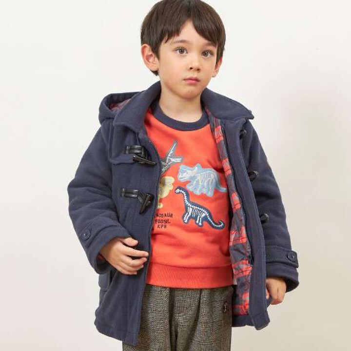 KP Boy Dinosaur Fossil Embroidered Sweatshirt [80-130],Blue, medium image number 4