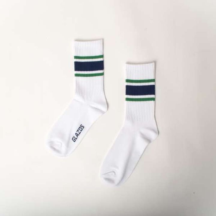 [Adult Size Available] Crew Length Line Socks 3-Pair Set,Multi color, medium image number 1