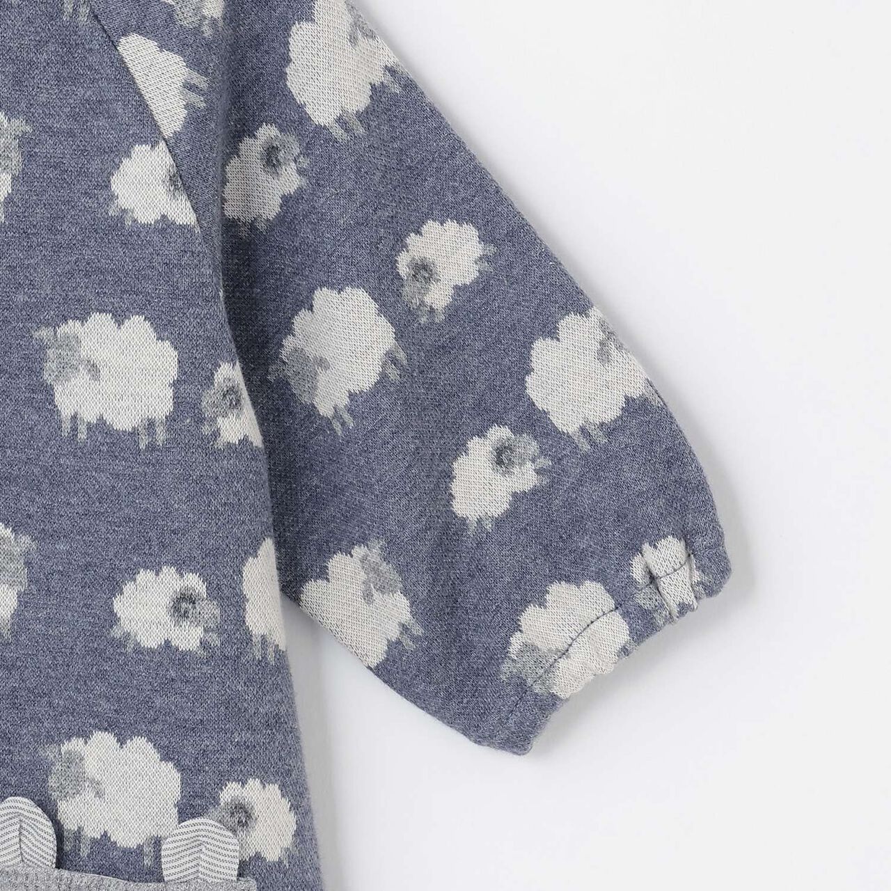 Organic Jacquard 2WAY Romper [Made in Japan],Blue, large image number 3