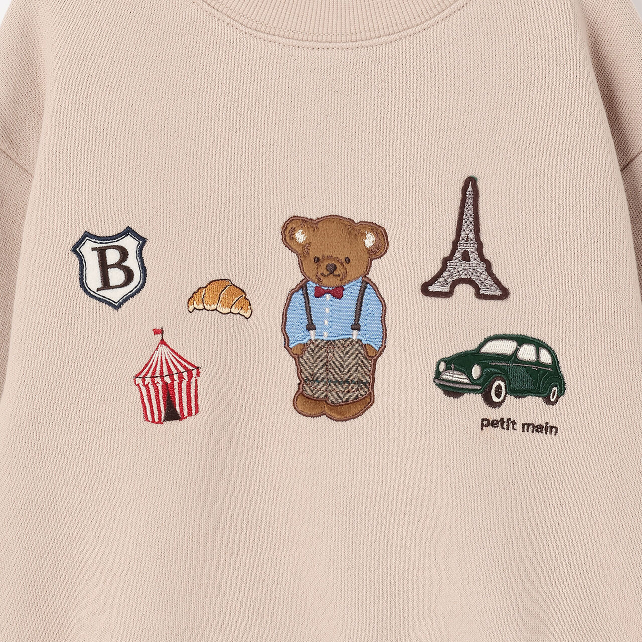 Bear Motif Sweatshirt,Navy, large image number 16