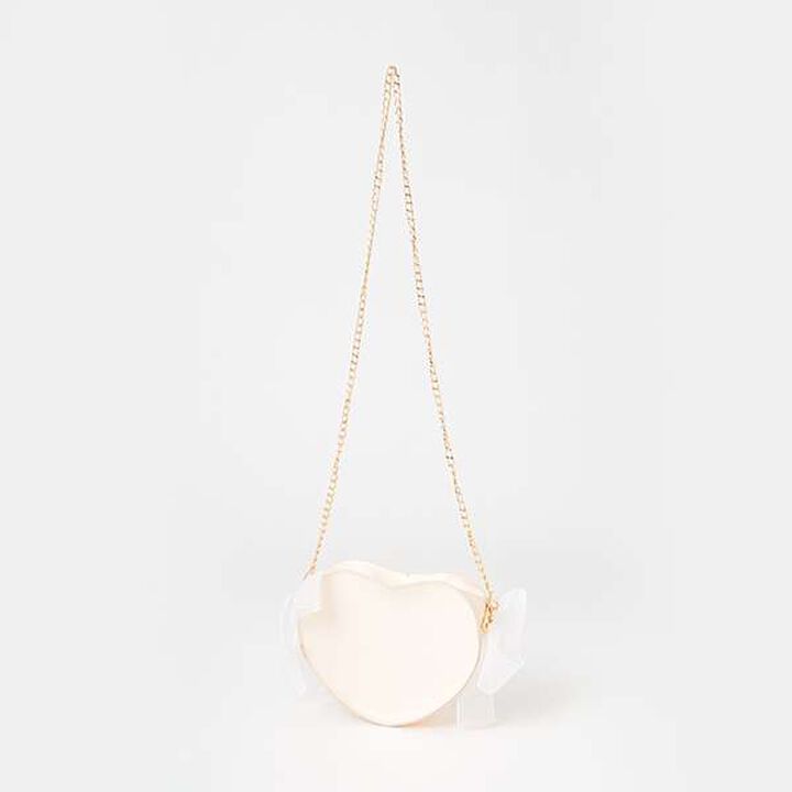 PVC Heart Bag,Off white, medium image number 1